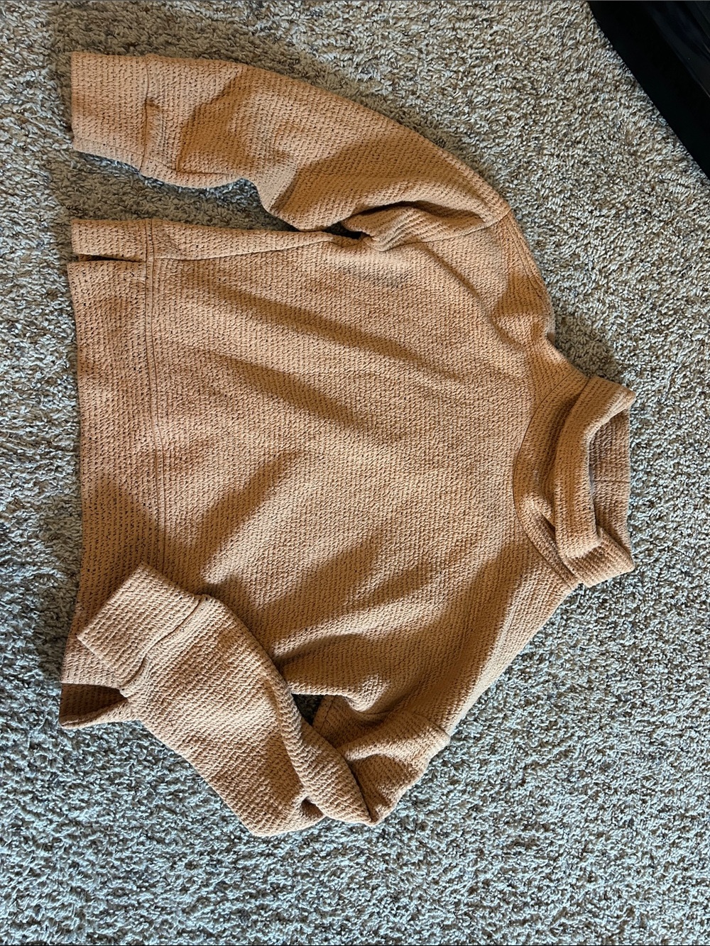 CALIA by Carrie Underwood Camel Cropped Turtleneck Sweater